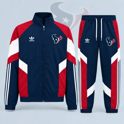 Houston Texans | Premium NFL Dynamic Colorblock Full Zip Track Jacket And Jogger Pants Set NDN