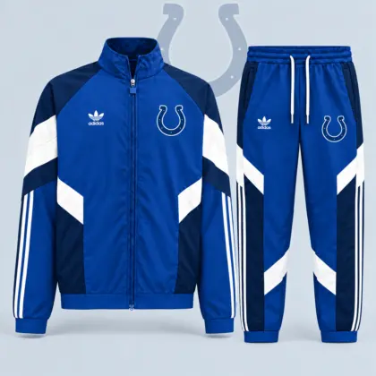 Indianapolis Colts | Premium NFL Dynamic Colorblock Full Zip Track Jacket And Jogger Pants Set NDN
