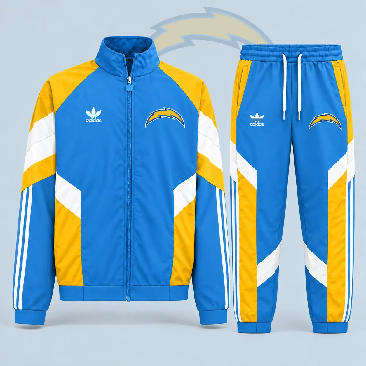 Los Angeles Chargers | Premium NFL Dynamic Colorblock Full Zip Track Jacket And Jogger Pants Set NDN