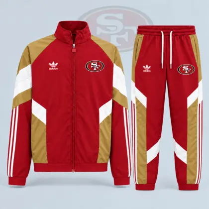 San Francisco 49ers | Premium NFL Dynamic Colorblock Full Zip Track Jacket And Jogger Pants Set NDN