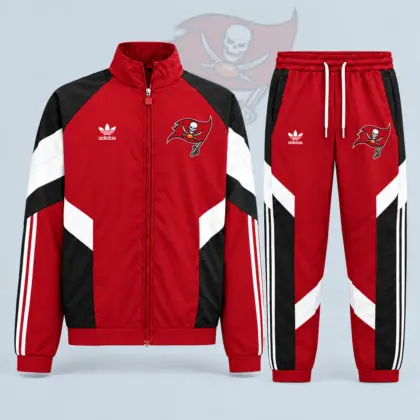 Tampa Bay Buccaneers | Premium NFL Dynamic Colorblock Full Zip Track Jacket And Jogger Pants Set NDN