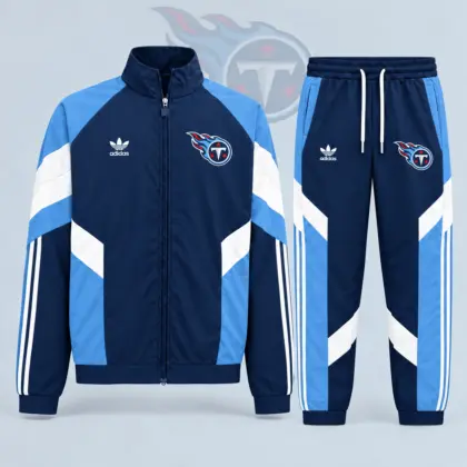 Tennessee Titans | Premium NFL Dynamic Colorblock Full Zip Track Jacket And Jogger Pants Set NDN