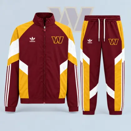 Washington Commanders | Premium NFL Dynamic Colorblock Full Zip Track Jacket And Jogger Pants Set NDN