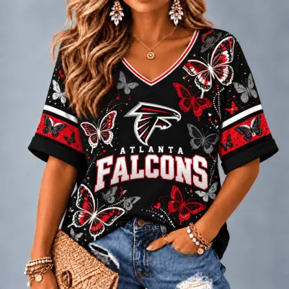 Atlanta Falcons Premium NFL Butterfly Breeze V-Neck NTH1