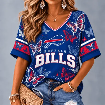 Buffalo Bills Premium NFL Butterfly Breeze V-Neck NTH1