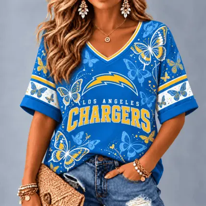 Los Angeles Chargers Premium NFL Butterfly Breeze V-Neck NTH1
