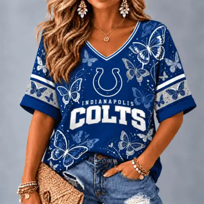 Indianapolis Colts Premium NFL Butterfly Breeze V-Neck NTH1