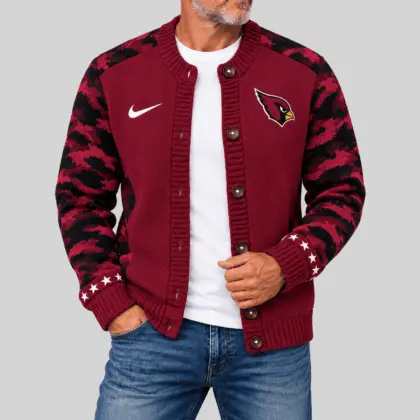 Arizona Cardinals | NFL Camo Sleeve Knit Cardigan