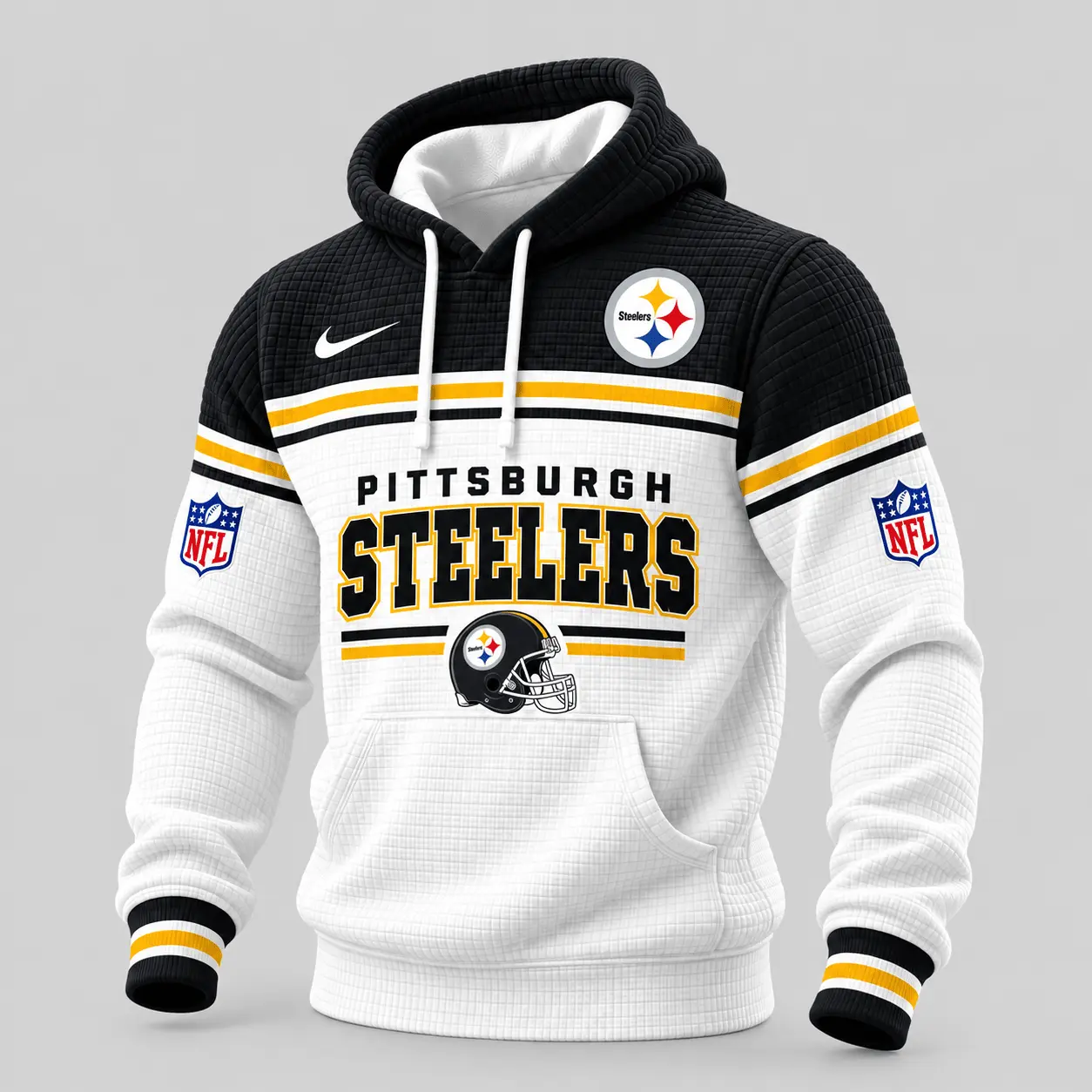 Pittsburgh Steelers | NFL Stripe Trim Waffle Hoodie
