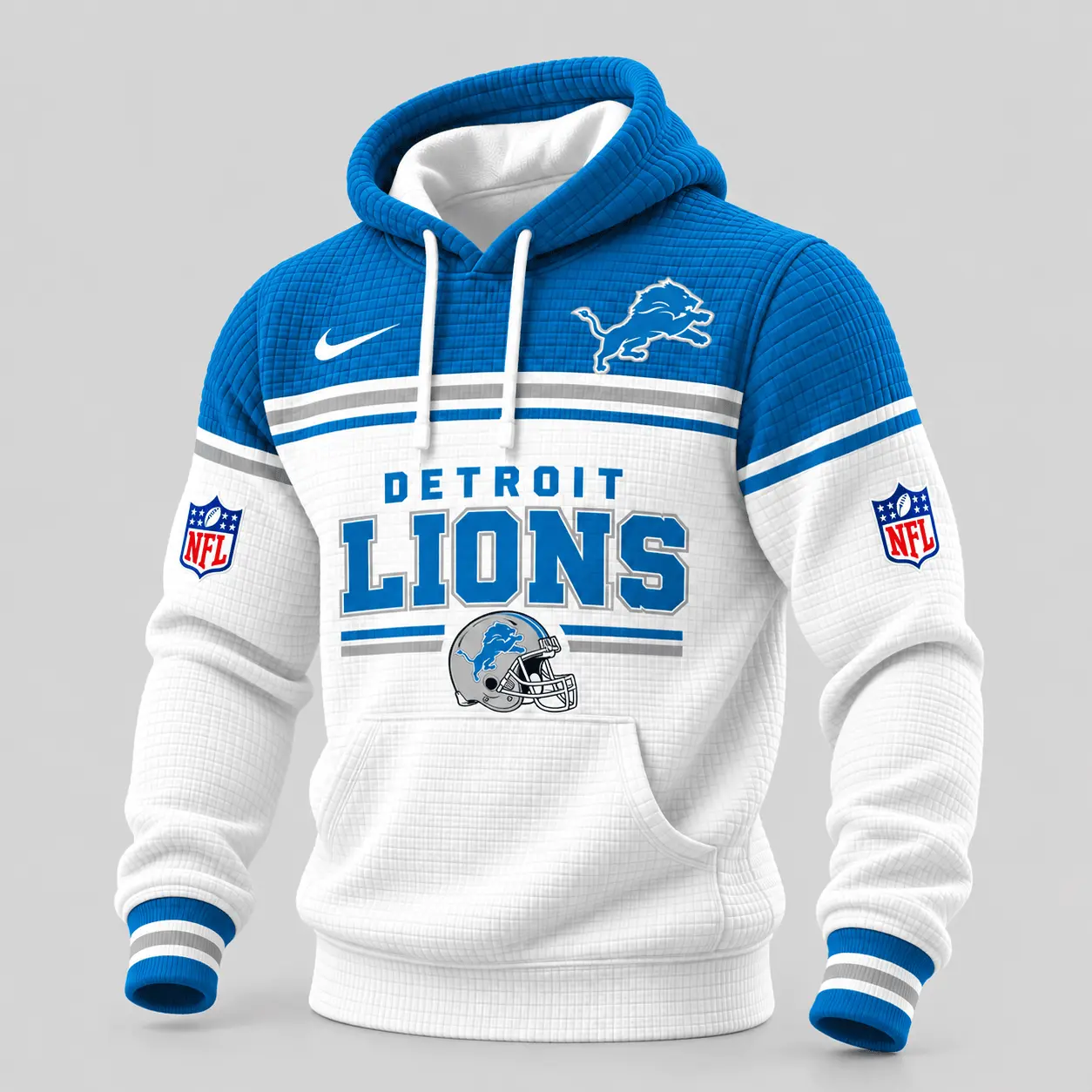 Detroit Lions | NFL Stripe Trim Waffle Hoodie