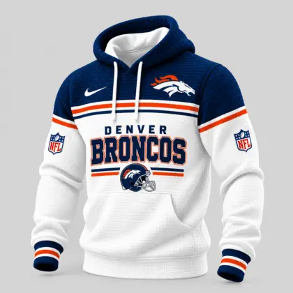 Denver Broncos | NFL Stripe Trim Waffle Hoodie