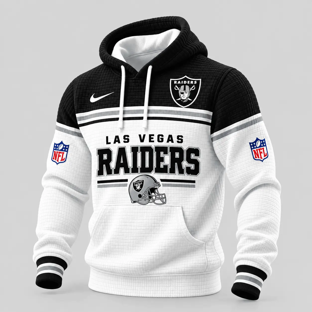Las Vegas Raiders | NFL Stripe Trim Waffle Hoodie