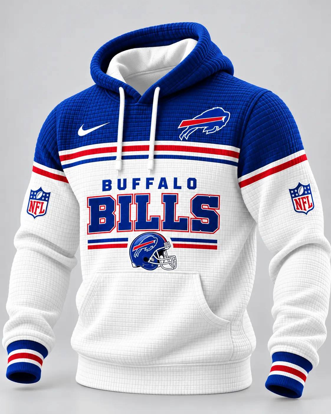 Buffalo Bills | NFL Stripe Trim Waffle Hoodie