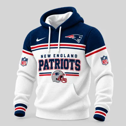New England Patriots | NFL Stripe Trim Waffle Hoodie