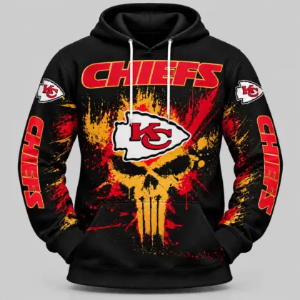 Kansas City Chiefs | NFL Skull Splatter Hoodie