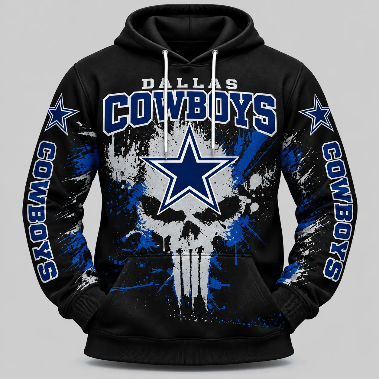 Dallas Cowboys | NFL Skull Splatter Hoodie
