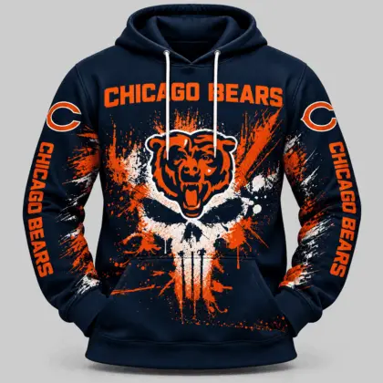 Chicago Bears | NFL Skull Splatter Hoodie