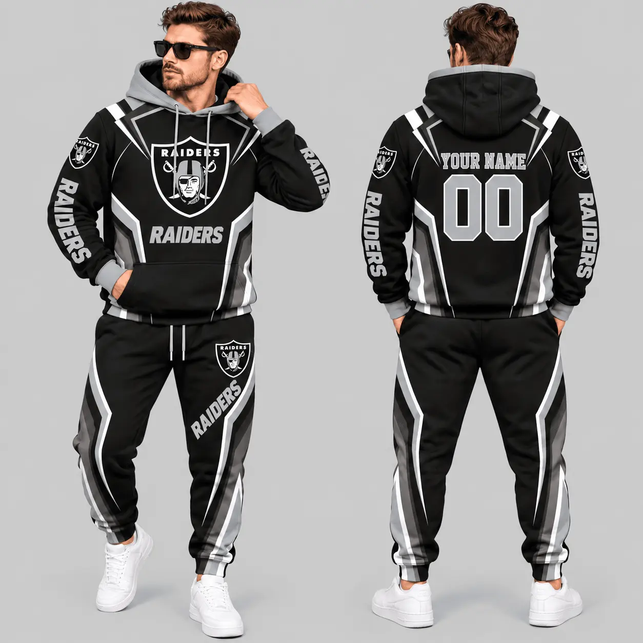 Las Vegas Raiders | NFL Gradient Stripe Tracksuit Set