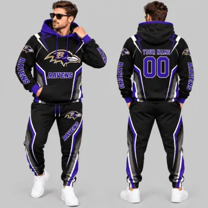 Baltimore Ravens | NFL Gradient Stripe Tracksuit Set