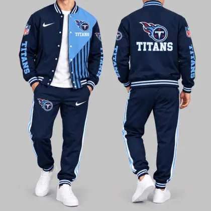 Tennessee Titans | NFL Split Panel Baseball Jacket Jogger Set