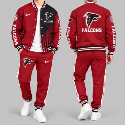 Atlanta Falcons | NFL Split Panel Baseball Jacket Jogger Set