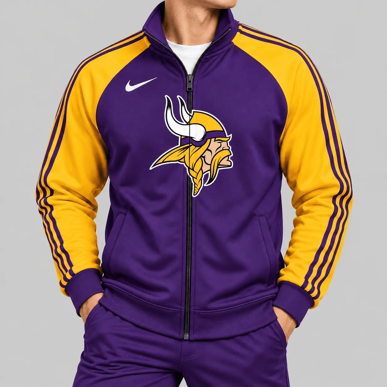 Minnesota Vikings | NFL Contrast Sleeve Full Zip Jacket