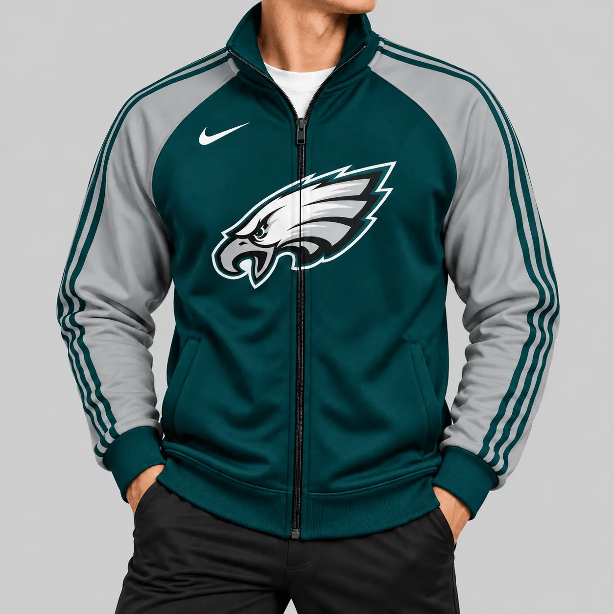 Philadelphia Eagles | NFL Contrast Sleeve Full Zip Jacket