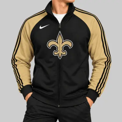 New Orleans Saints | NFL Contrast Sleeve Full Zip Jacket