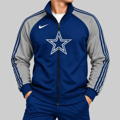 Dallas Cowboys | NFL Contrast Sleeve Full Zip Jacket