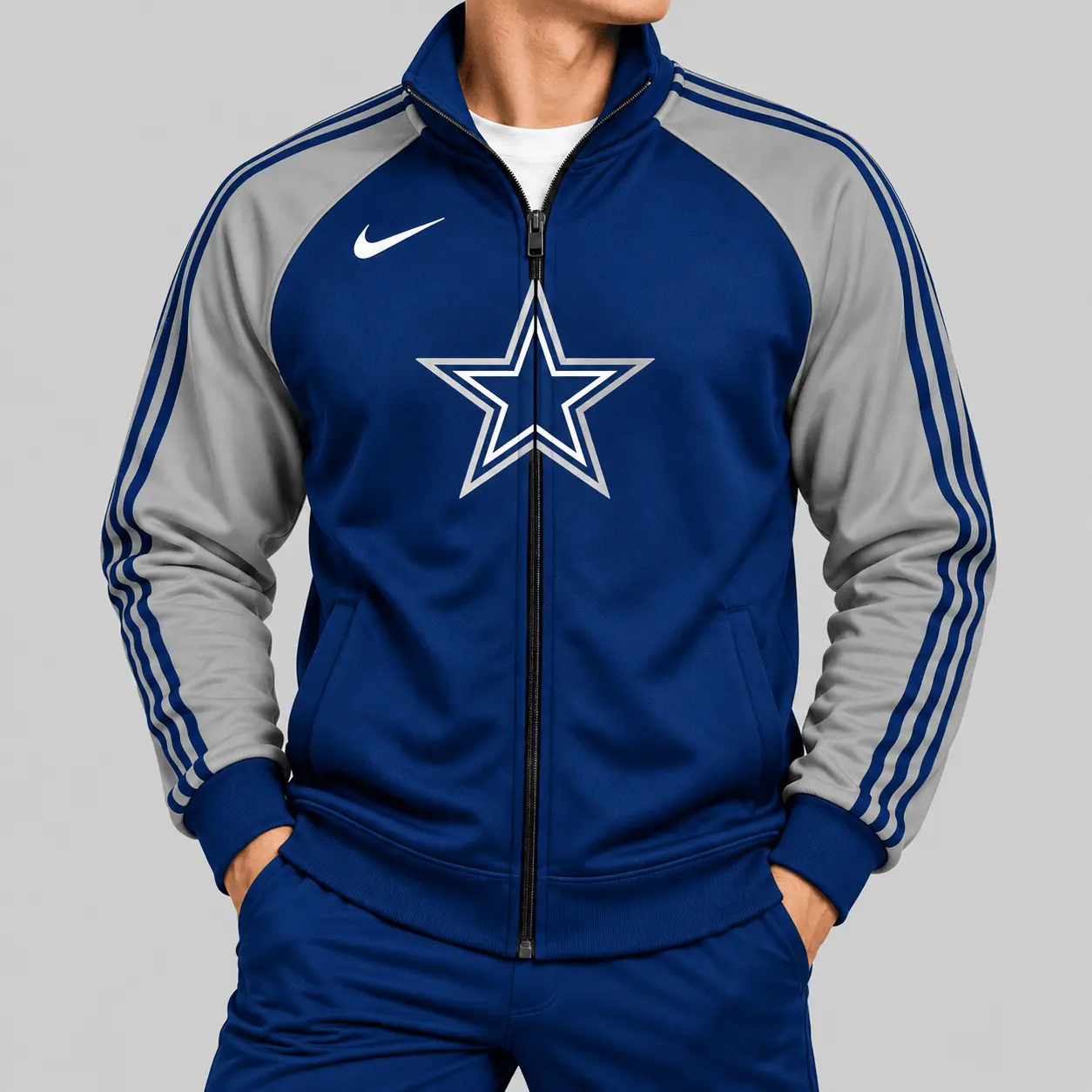 Dallas Cowboys | NFL Contrast Sleeve Full Zip Jacket