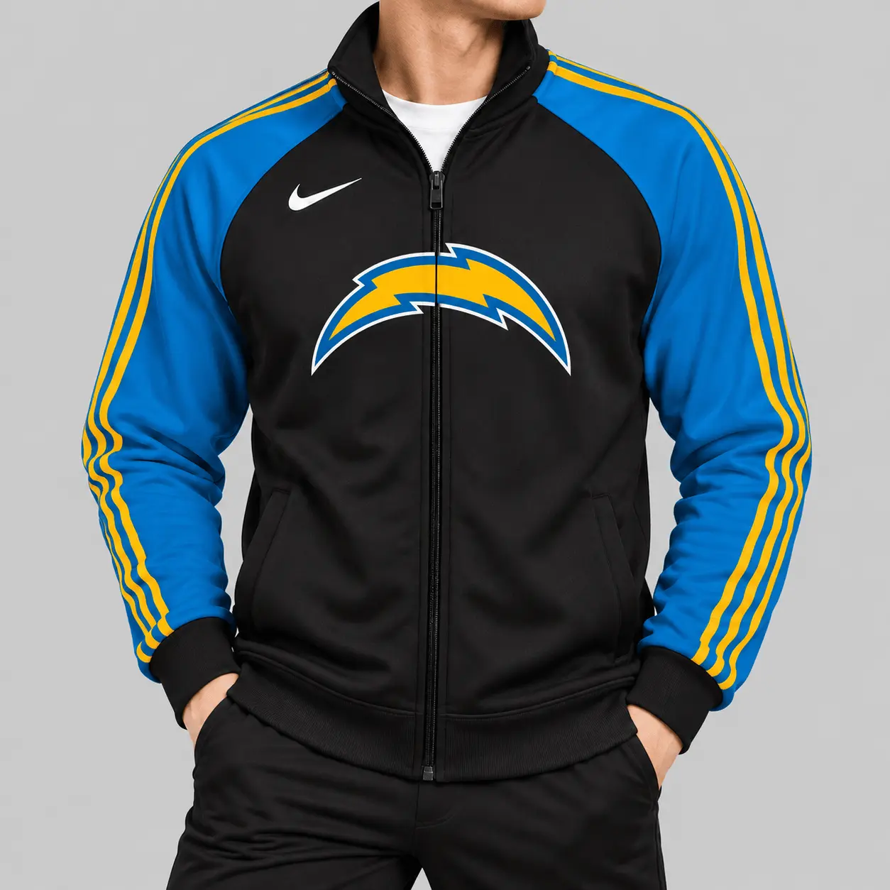Los Angeles Chargers | NFL Contrast Sleeve Full Zip Jacket
