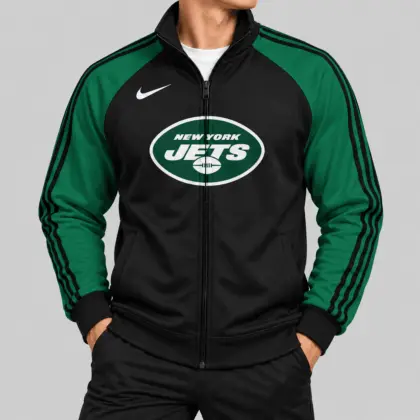 New York Jets | NFL Contrast Sleeve Full Zip Jacket