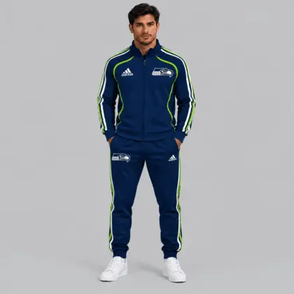 Seattle Seahawks | NFL Piped Track Jacket Jogger Set