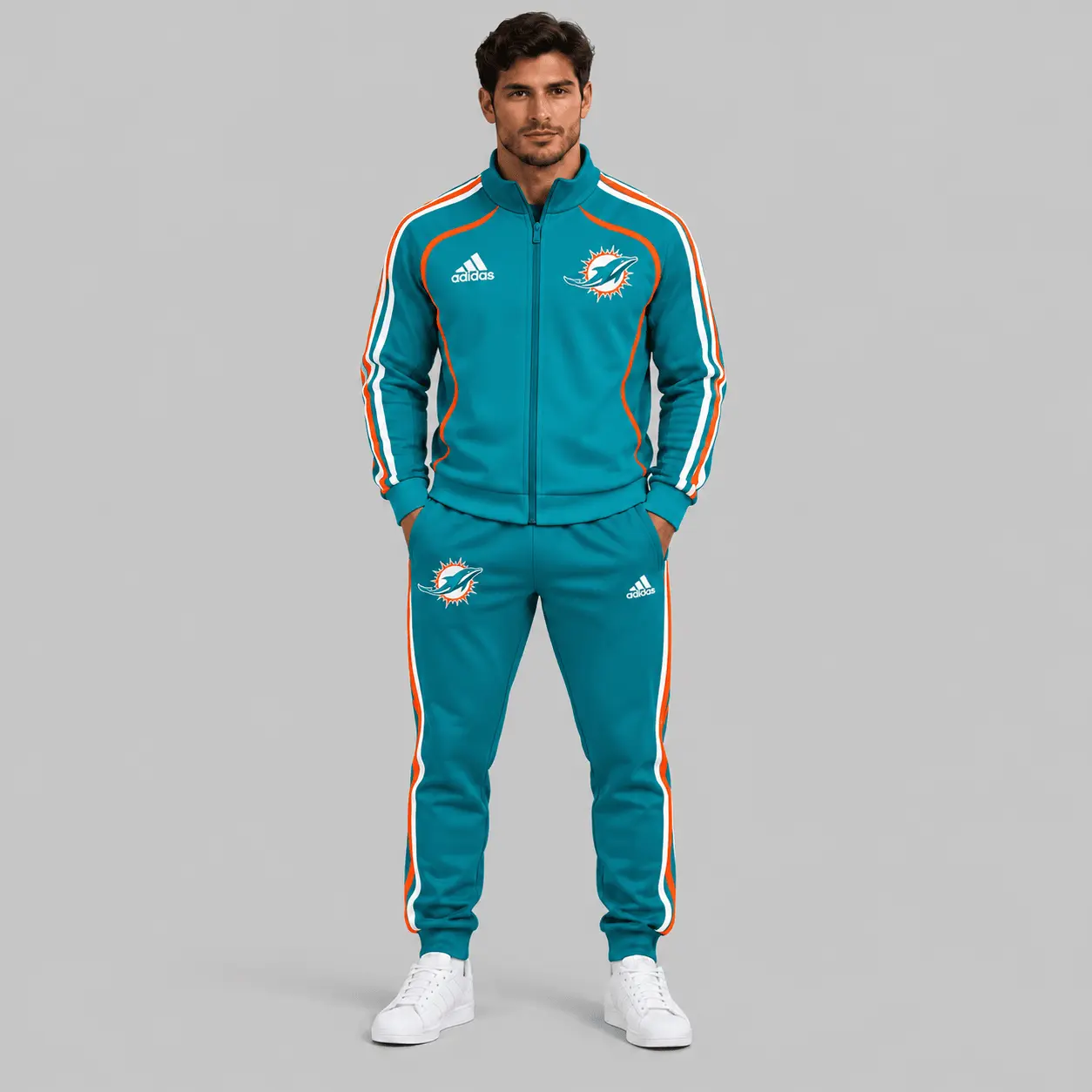 Miami Dolphins | NFL Piped Track Jacket Jogger Set