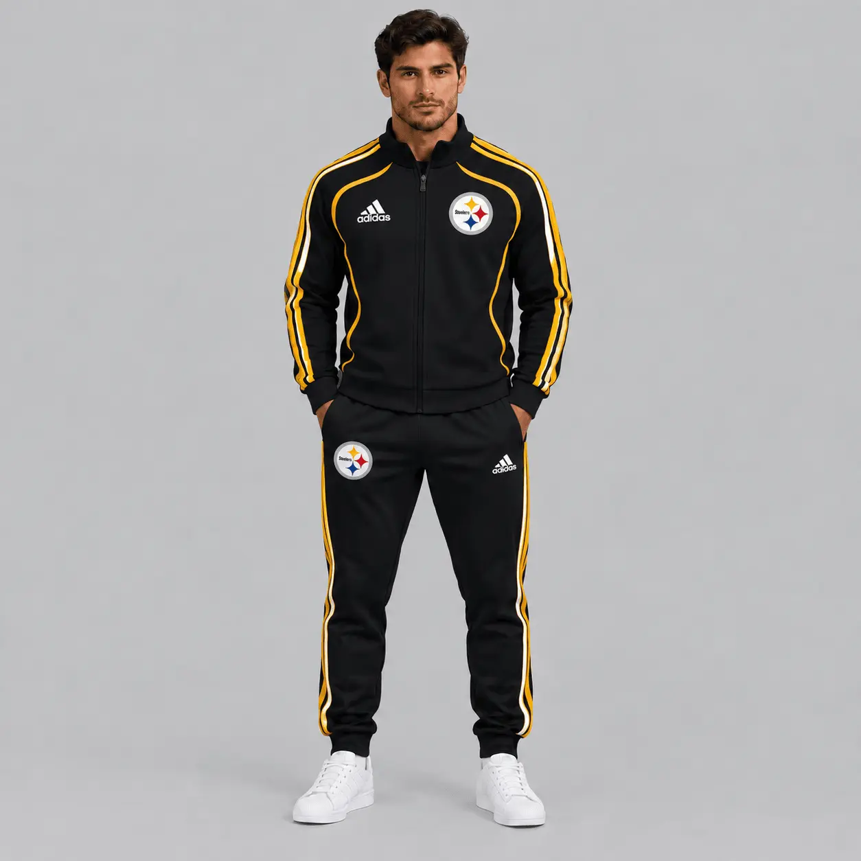 Pittsburgh Steelers | NFL Piped Track Jacket Jogger Set