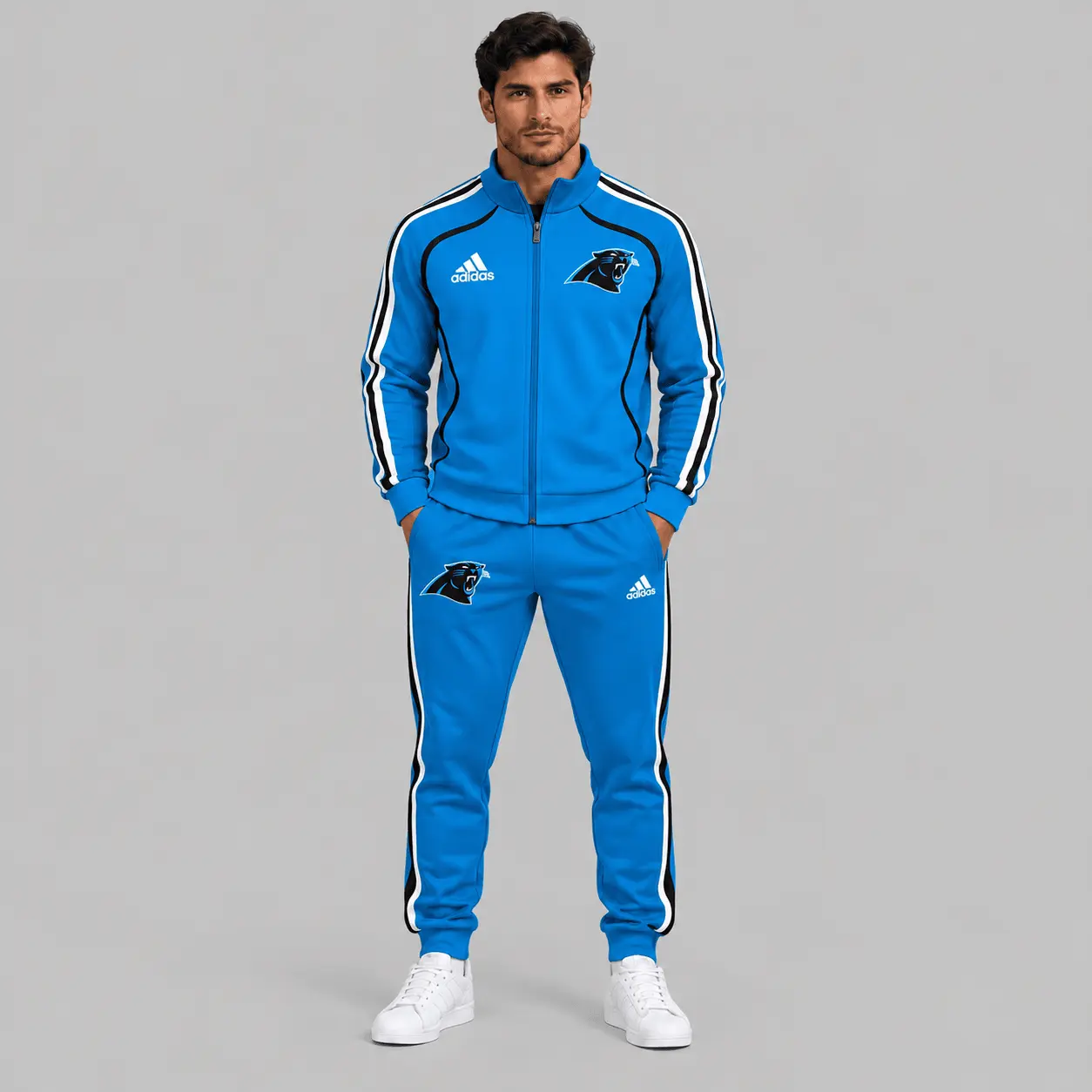 Carolina Panthers | NFL Piped Track Jacket Jogger Set