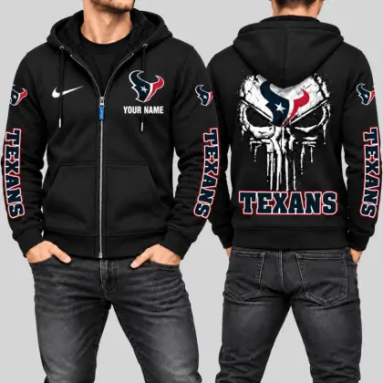 Houston Texans | NFL Skull Back Zip Hoodie