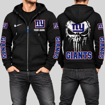 New York Giants | NFL Skull Back Zip Hoodie