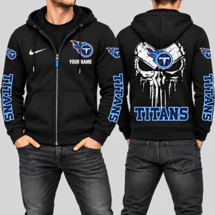 Tennessee Titans | NFL Skull Back Zip Hoodie