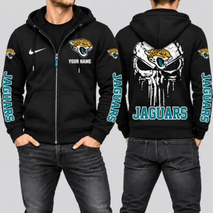 Jacksonville Jaguars | NFL Skull Back Zip Hoodie
