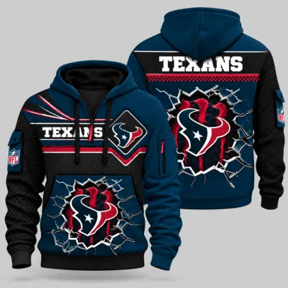Houston Texans | NFL Cracked Wall Half Zip Hoodie