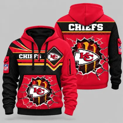 Kansas City Chiefs | NFL Cracked Wall Half Zip Hoodie