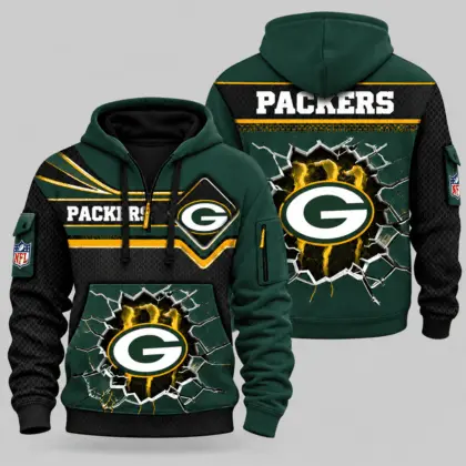 Green Bay Packers | NFL Cracked Wall Half Zip Hoodie