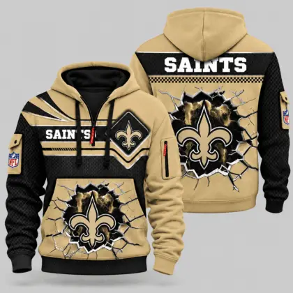 New Orleans Saints | NFL Cracked Wall Half Zip Hoodie