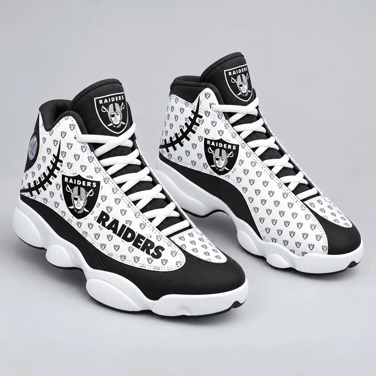 Las Vegas Raiders | NFL Pattern High Top Sneakers