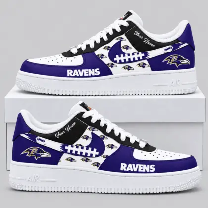 Baltimore Ravens | NFL Football Lace Low Top Sneakers