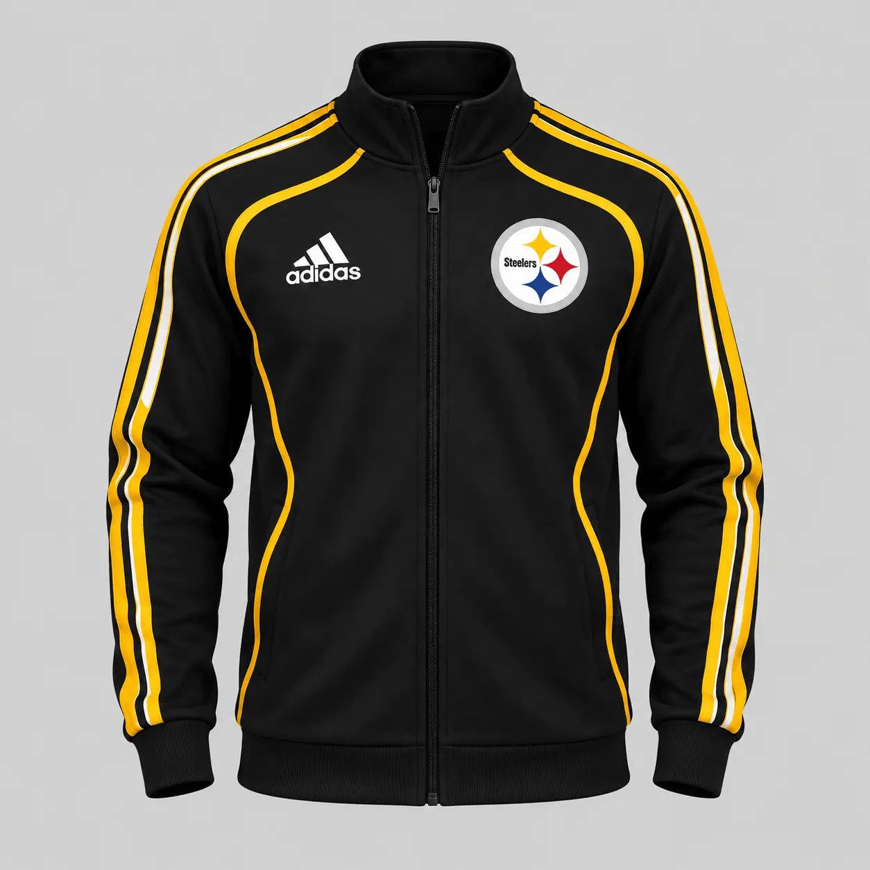 Pittsburgh Steelers | NFL Piped Track Jacket Jogger Set - Image 2