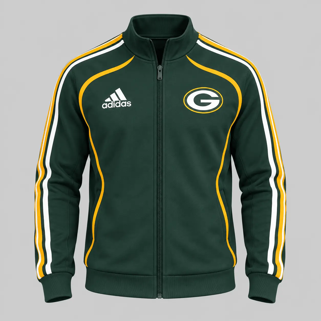 Green Bay Packers | NFL Piped Track Jacket Jogger Set - Image 2