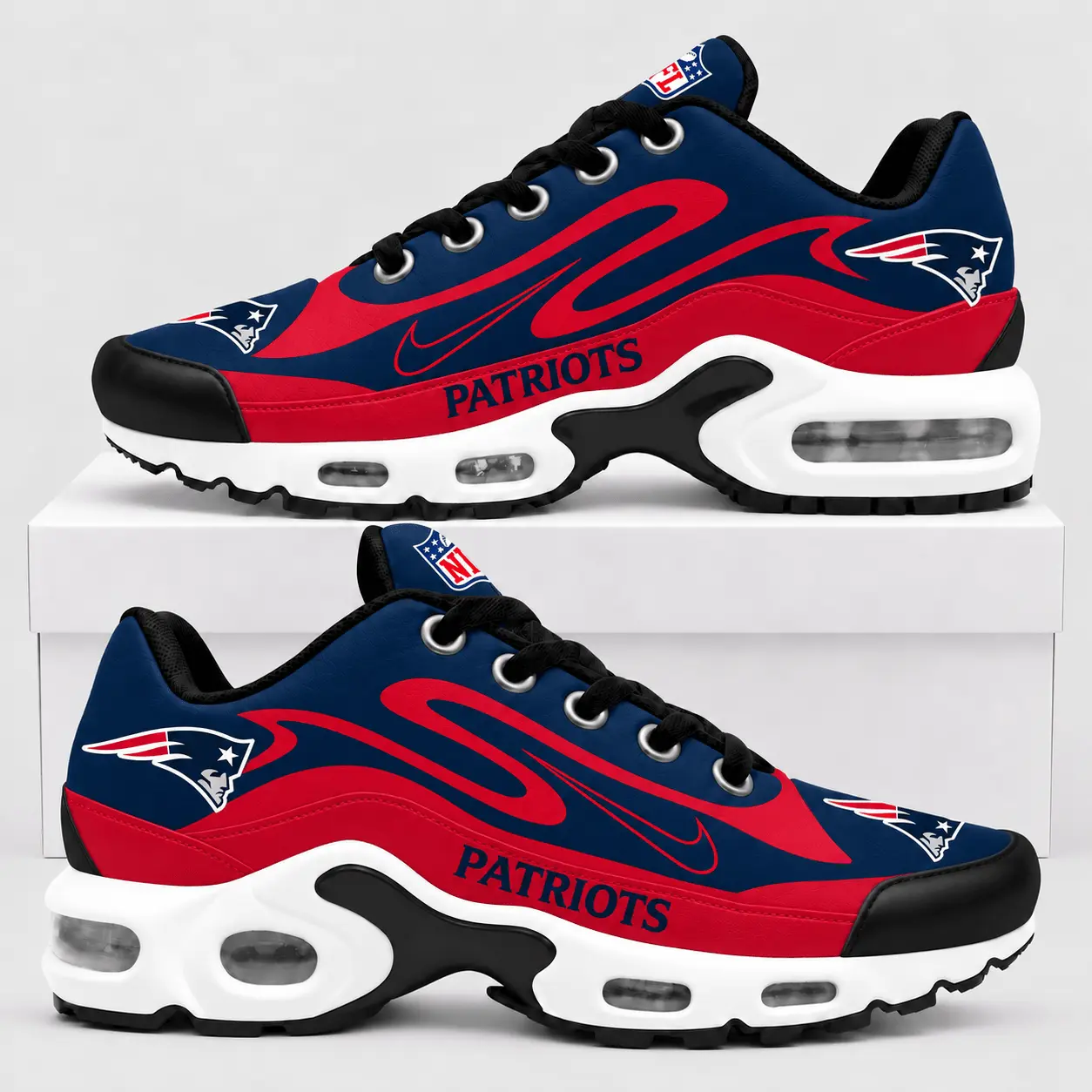 New England Patriots | Premium NFL Sport Stripe Air Max Shoes TD
