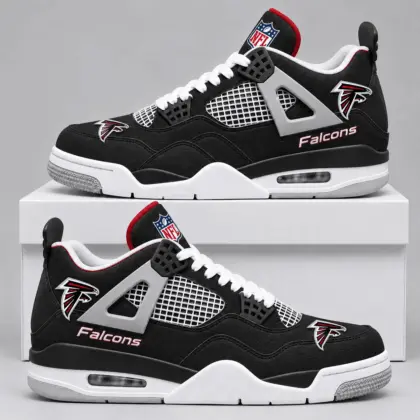 Atlanta Falcons | Premium NFL Retro Game Day AJ4 Shoes TD